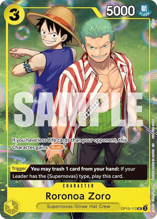 Roronoa Zoro (Learn Together Deck Set - Set Sail Event) - OP10-113 - One Piece Promotion Cards
