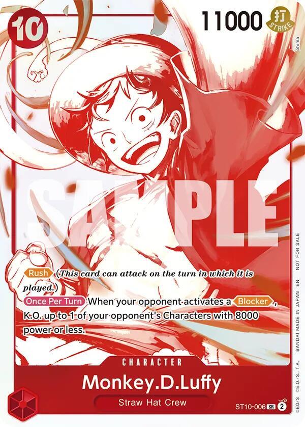 Monkey.D.Luffy (3rd Anniversary Treasure Campaign Pack) - ST10-006 - One Piece Promotion Cards