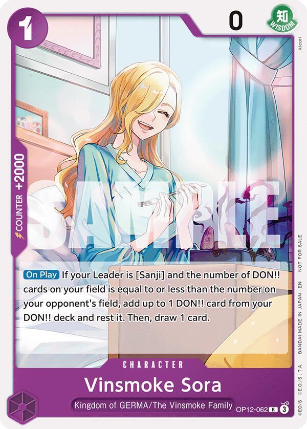 Vinsmoke Sora (Tournament Pack 2026 Vol. 1) - OP12-062 - One Piece Promotion Cards