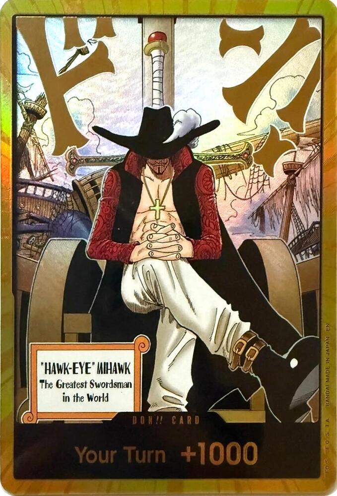 DON!! Card (Dracule Mihawk, Gold) - DON!! - THE AZURE SEA’S SEVEN