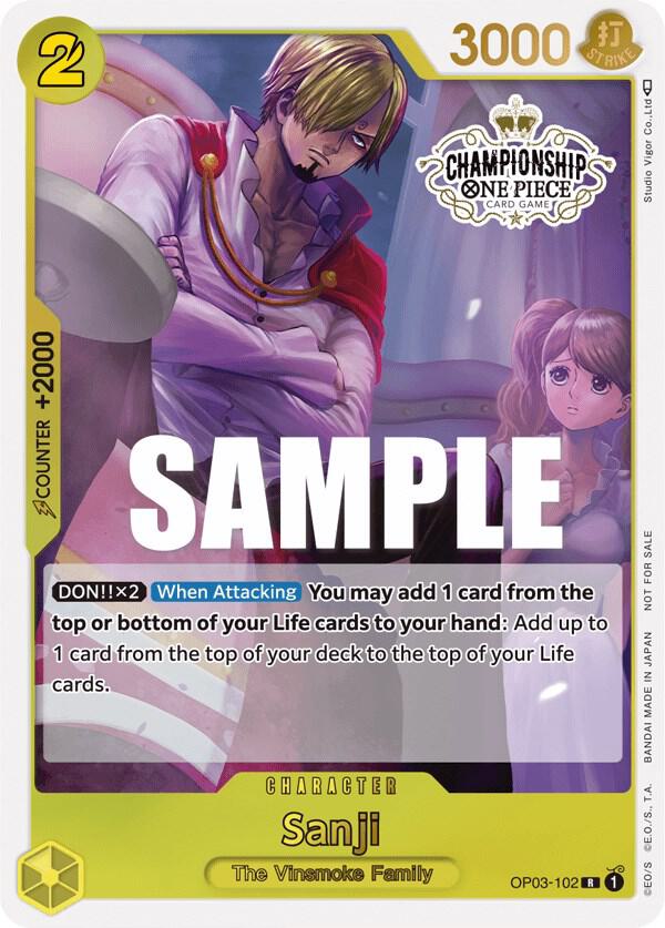 Sanji (Store Championship Participation Pack Vol. 2) - OP03-102 - One Piece Promotion Cards