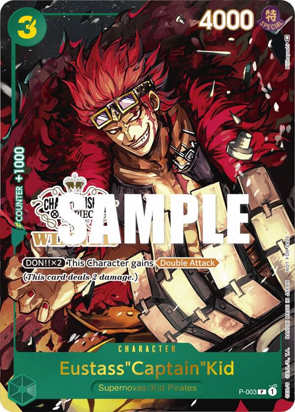 Eustass"Captain"Kid (Store Championship Vol. 2 Winner) - P-003 - One Piece Promotion Cards
