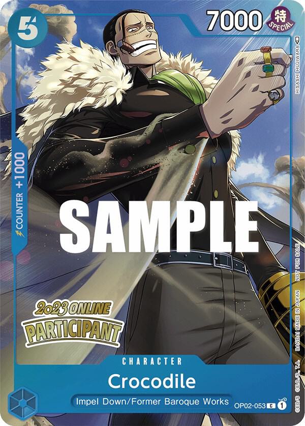 Crocodile (Online Regional 2023, Participant) - OP02-053 - One Piece Promotion Cards