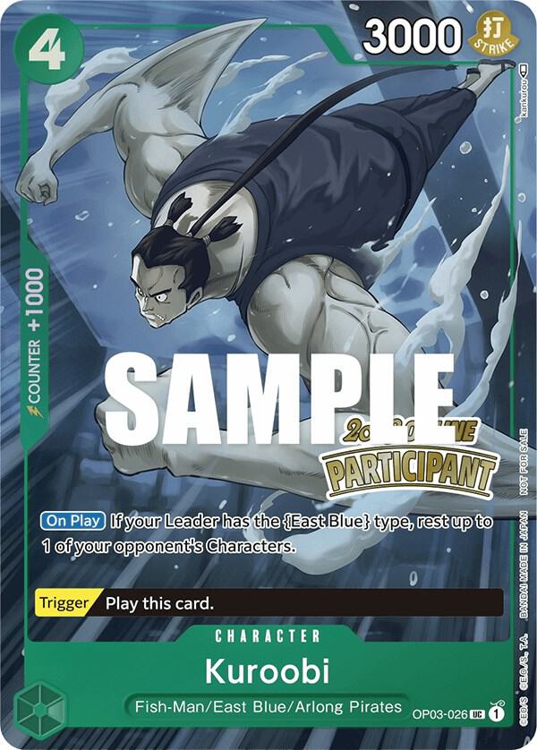 Kuroobi (Online Regional 2023, Participant) - OP03-026 - One Piece Promotion Cards