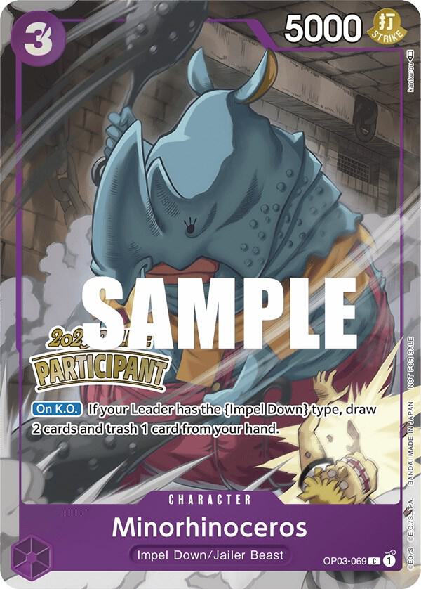 Minorhinoceros (Online Regional 2023, Participant) - OP03-069 - One Piece Promotion Cards