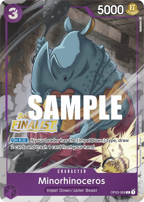 Minorhinoceros (Online Regional 2023, Finalist) - OP03-069 - One Piece Promotion Cards