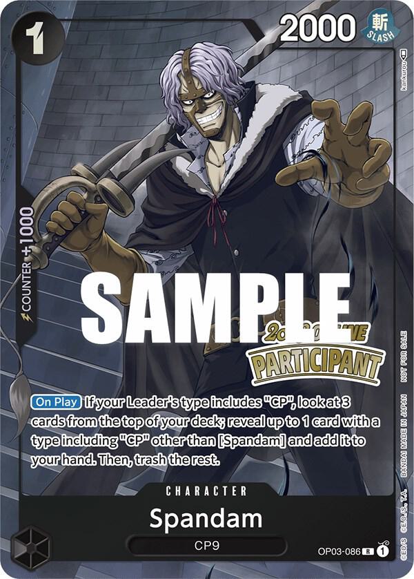 Spandam (Online Regional 2023, Participant) - OP03-086 - One Piece Promotion Cards