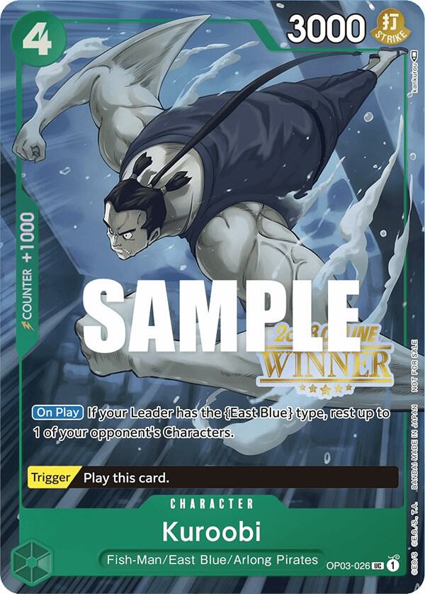Kuroobi (Online Regional 2023, Winner) - OP03-026 - One Piece Promotion Cards