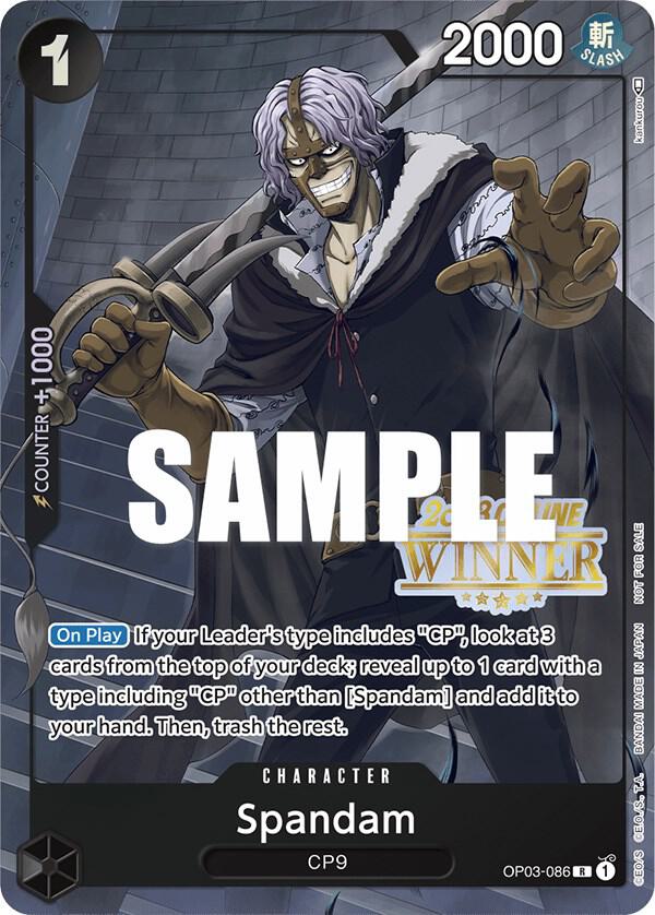 Spandam (Online Regional 2023, Winner) - OP03-086 - One Piece Promotion Cards