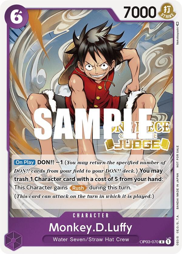 Monkey.D.Luffy (Judge Pack Vol. 2) - OP03-070 - One Piece Promotion Cards
