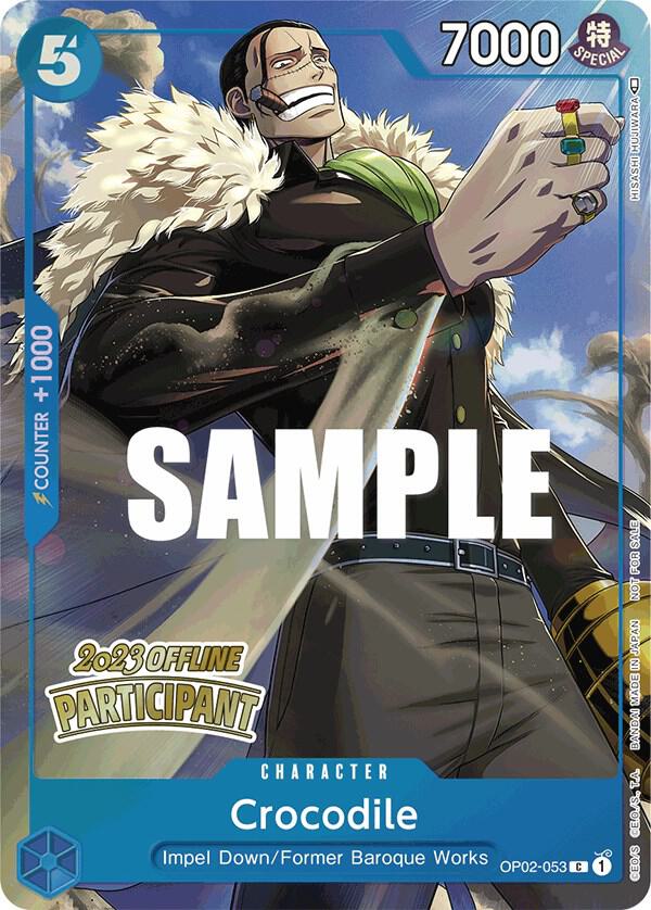 Crocodile (Offline Regional 2023, Participant) - OP02-053 - One Piece Promotion Cards