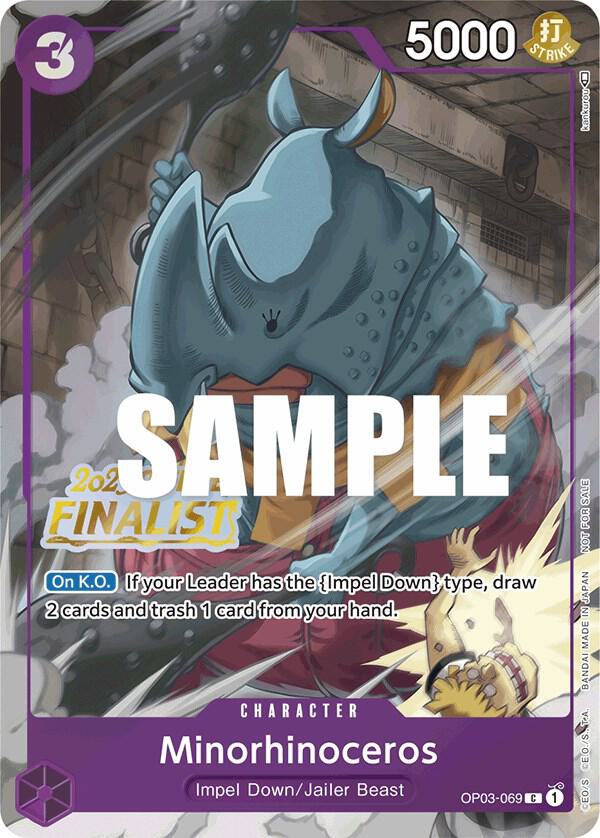 Minorhinoceros (Offline Regional 2023, Finalist) - OP03-069 - One Piece Promotion Cards