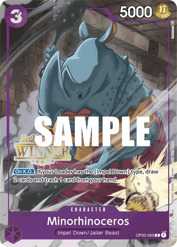 Minorhinoceros (Offline Regional 2023, Winner) - OP03-069 - One Piece Promotion Cards