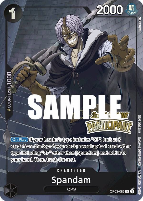 Spandam (Offline Regional 2023, Participant) - OP03-086 - One Piece Promotion Cards