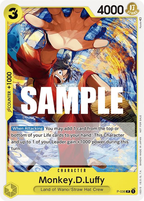 Monkey.D.Luffy (Pre-Release Tournament) - P-036 - One Piece Promotion Cards