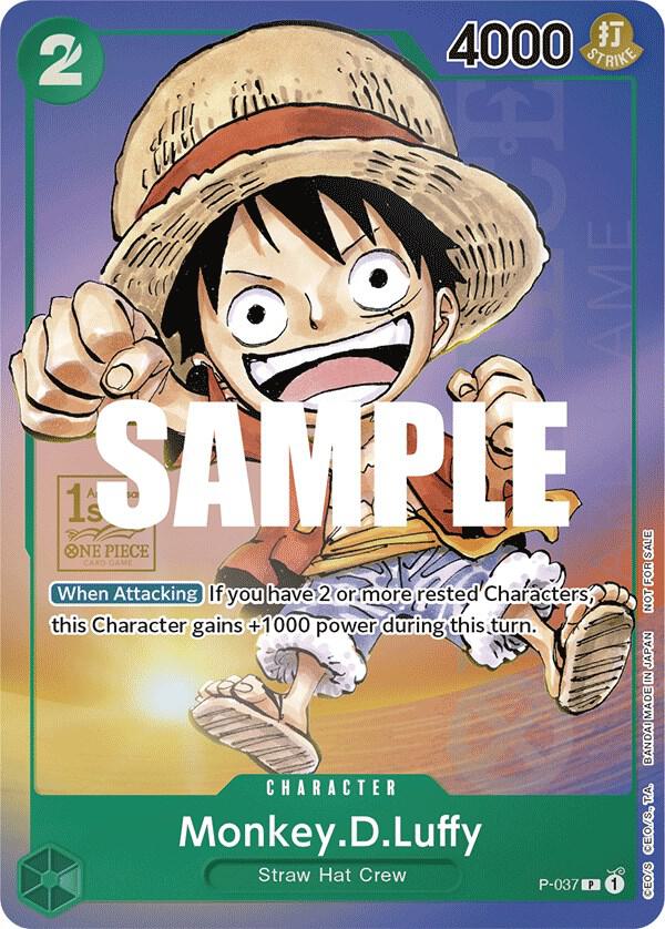 Monkey.D.Luffy (037, 1st Anniversary Tournament) - P-037 - One Piece Promotion Cards