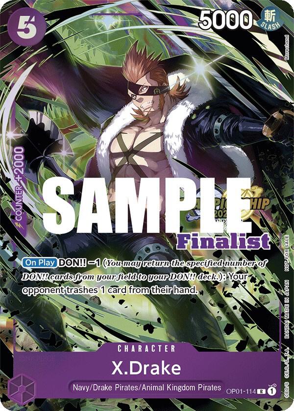 X.Drake (CS 2023 Top Players Pack, Finalist) - OP01-114 - One Piece Promotion Cards