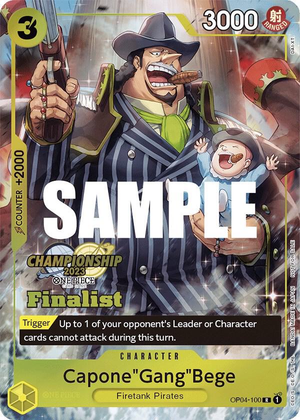 Capone"Gang"Bege (CS 2023 Top Players Pack, Finalist) - OP04-100 - One Piece Promotion Cards
