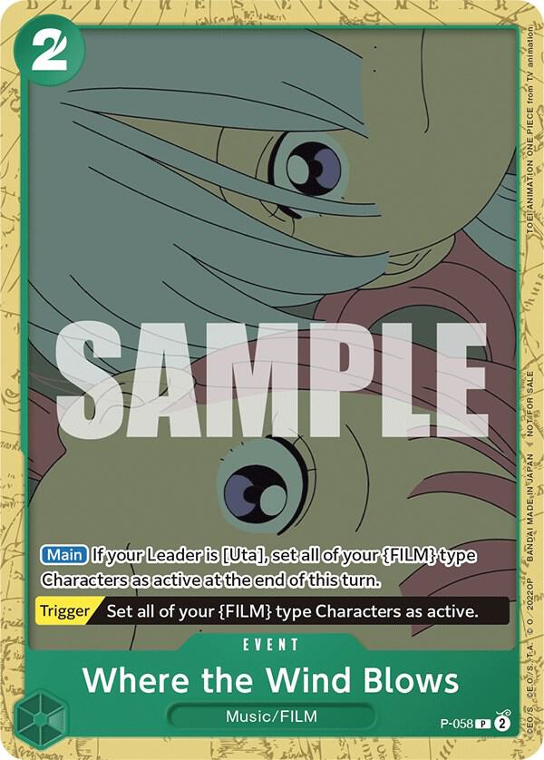 Where the Wind Blows (Starter Deck 11: Uta Deck Battle) - P-058 - One Piece Promotion Cards