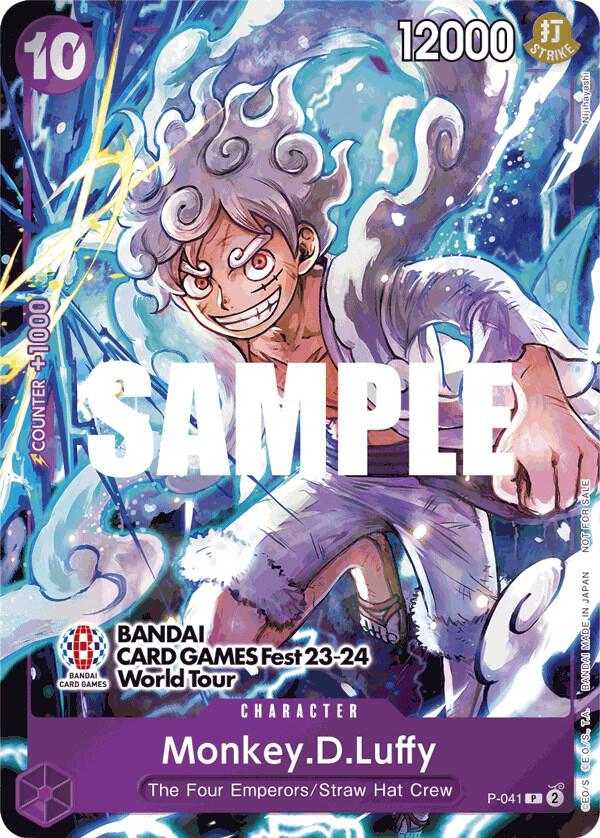 Monkey.D.Luffy (041, BANDAI CARD GAMES Fest 23-24 World Tour) - P-041 - One Piece Promotion Cards