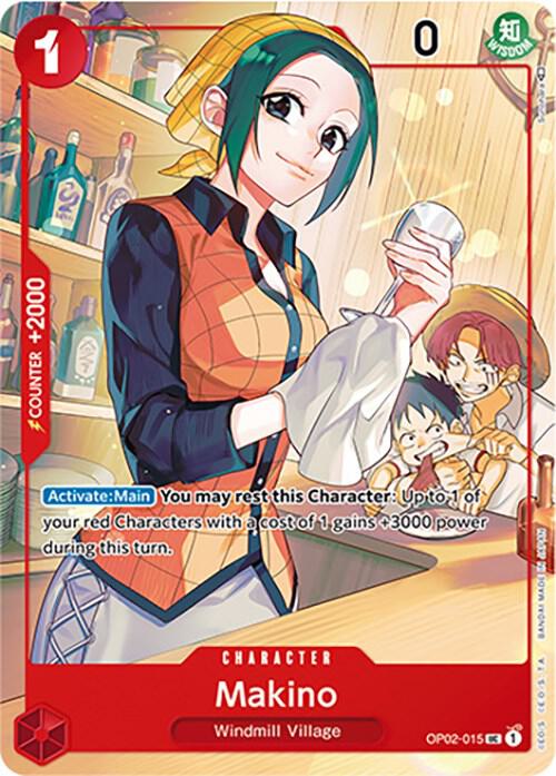 Makino (Japanese 1st Anniversary Set) - OP02-015 - One Piece Promotion Cards