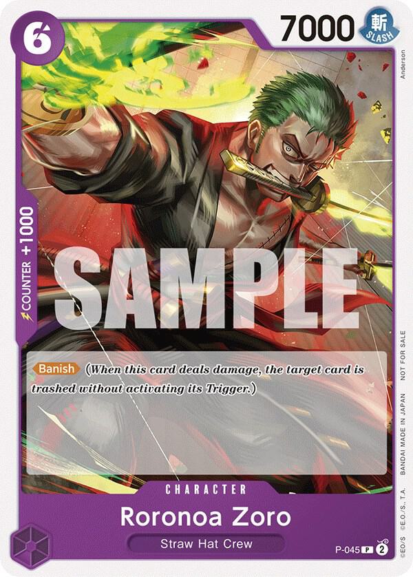 Roronoa Zoro (OP-06 Pre-Release Tournament, Participant) - P-045 - One Piece Promotion Cards