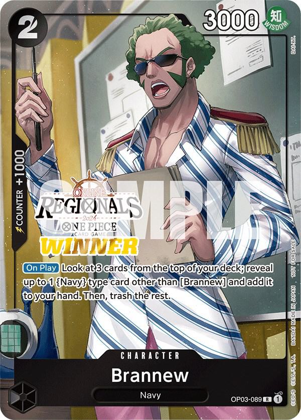 Brannew (Online Regional 2024, Winner) - OP03-089 - One Piece Promotion Cards