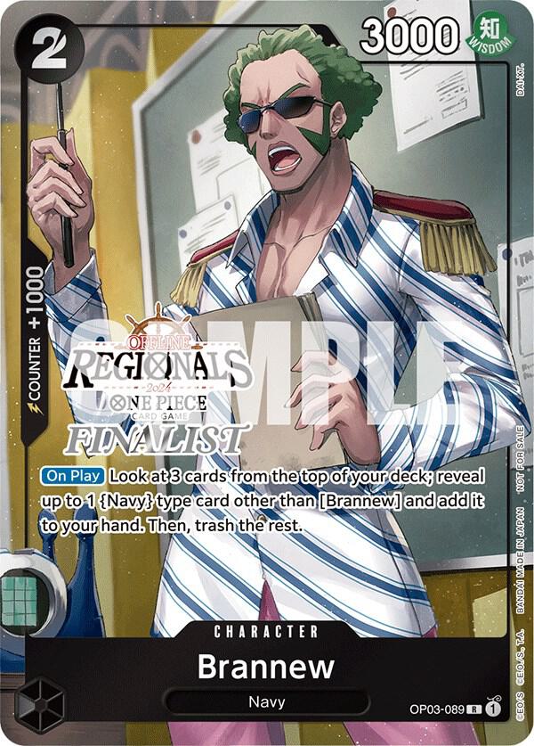 Brannew (Offline Regional 2024, Finalist) - OP03-089 - One Piece Promotion Cards