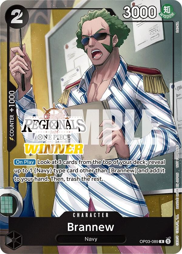Brannew (Offline Regional 2024, Winner) - OP03-089 - One Piece Promotion Cards