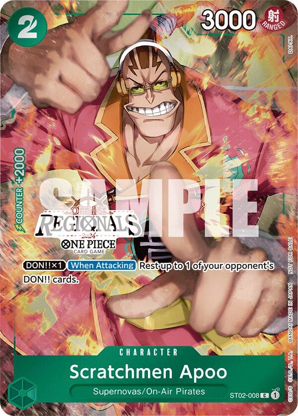 Scratchmen Apoo (Offline Regional 2024, Participant) - ST02-008 - One Piece Promotion Cards