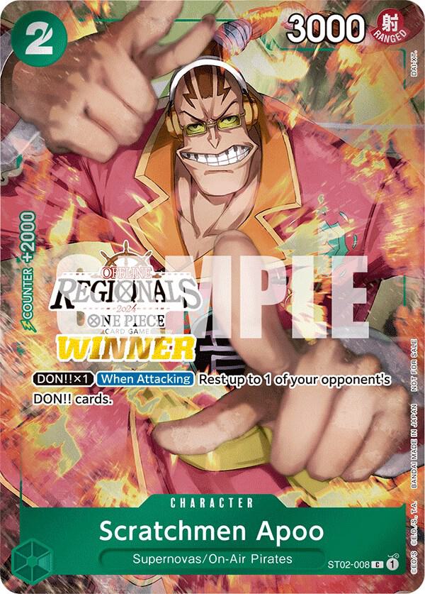 Scratchmen Apoo (Offline Regional 2024, Winner) - ST02-008 - One Piece Promotion Cards