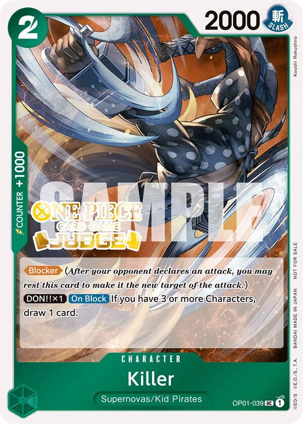 Killer (Judge Pack Vol. 3) - OP01-039 - One Piece Promotion Cards