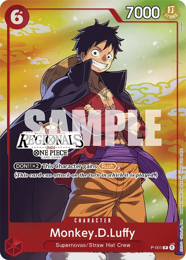 Monkey.D.Luffy (001, Online Regional 2024 Vol. 2, Participant) - P-001 - One Piece Promotion Cards