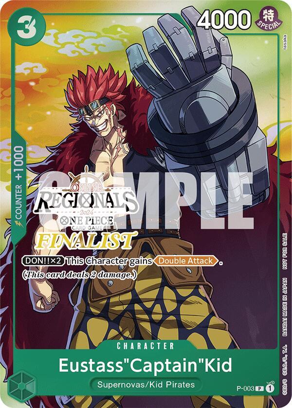 Eustass"Captain"Kid (Online Regional 2024 Vol. 2, Finalist) - P-003 - One Piece Promotion Cards