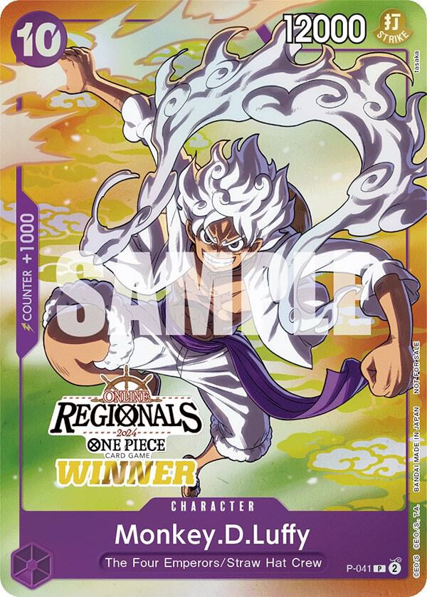 Monkey.D.Luffy (041, Online Regional 2024 Vol. 2, Winner) - P-041 - One Piece Promotion Cards