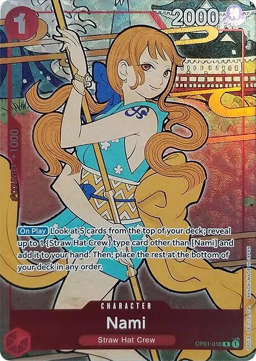 Nami (English Version 1st Anniversary Set) - OP01-016 - One Piece Promotion Cards