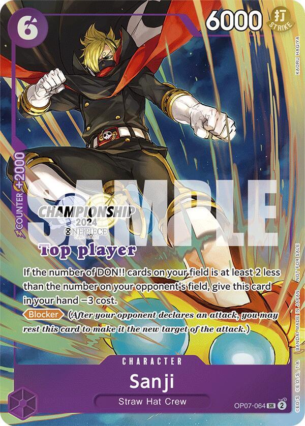 Sanji (Championship 2024 Top Player Pack) - OP07-064 - One Piece Promotion Cards
