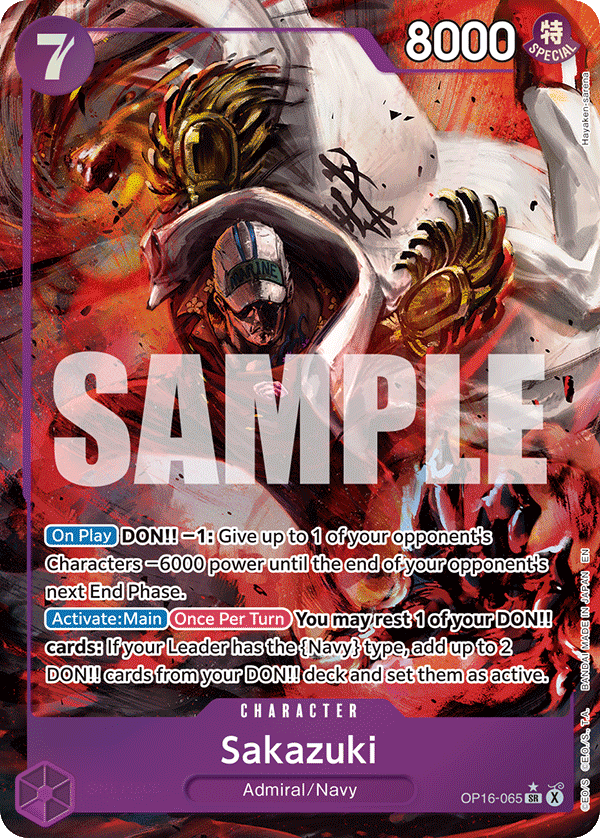 Sakazuki (Alternate Art) - OP16-065 - THE TIME OF BATTLE