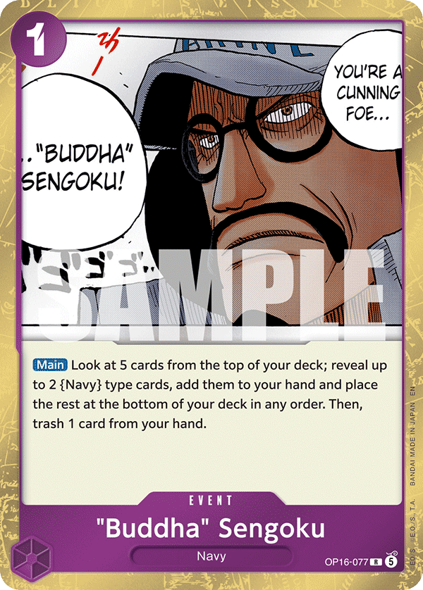 "Buddha" Sengoku - OP16-077 - THE TIME OF BATTLE