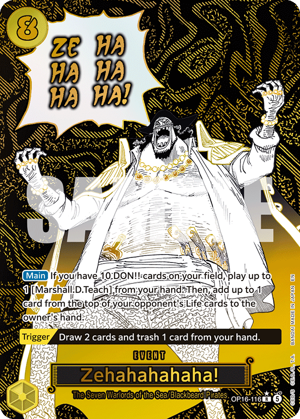 Zehahahahaha! (Alternate Art) - OP16-116 - THE TIME OF BATTLE