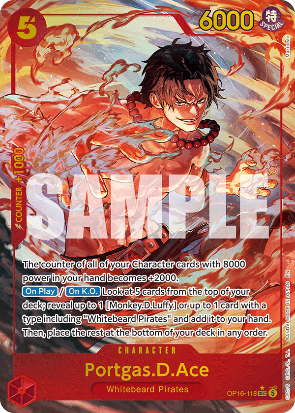 Portgas.D.Ace (Alternate Art) - OP16-118 - THE TIME OF BATTLE