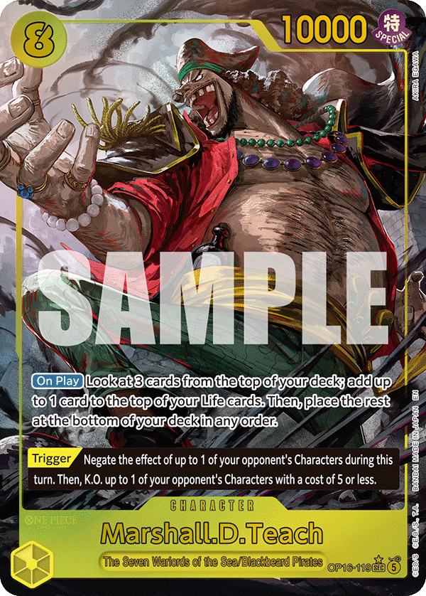 Marshall.D.Teach (Alternate Art) - OP16-119 - THE TIME OF BATTLE