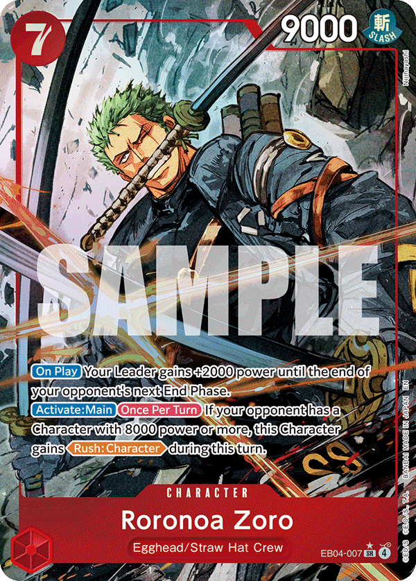 Roronoa Zoro (Alternate Art) - EB04-007 - ADVENTURE ON KAMI'S ISLAND
