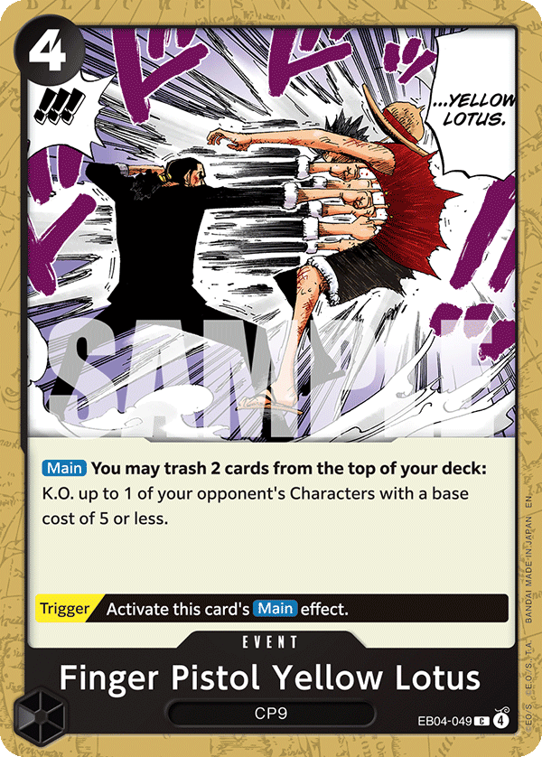 Finger Pistol Yellow Lotus - EB04-049 - ADVENTURE ON KAMI'S ISLAND