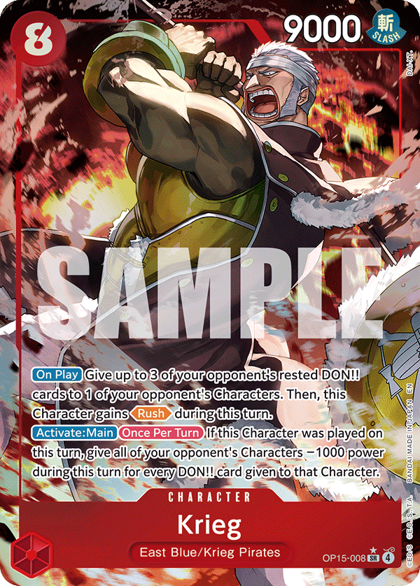 Krieg (Alternate Art) - OP15-008 - ADVENTURE ON KAMI'S ISLAND