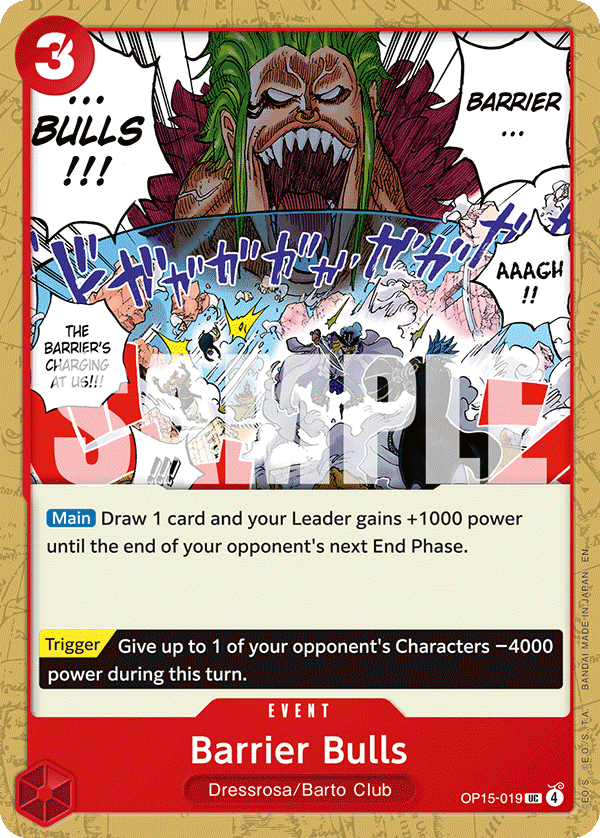 Barrier Bulls - OP15-019 - ADVENTURE ON KAMI'S ISLAND