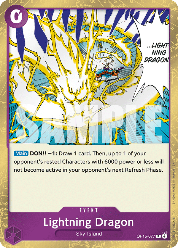 Lightning Dragon - OP15-077 - ADVENTURE ON KAMI'S ISLAND