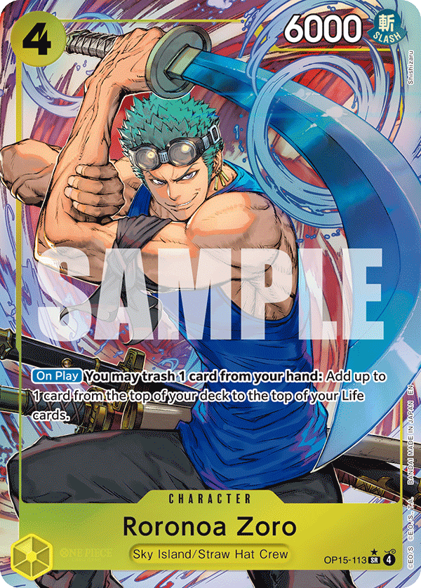 Roronoa Zoro (Alternate Art) - OP15-113 - ADVENTURE ON KAMI'S ISLAND