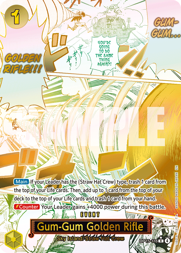Gum-Gum Golden Rifle (Alternate Art) - OP15-116 - ADVENTURE ON KAMI'S ISLAND