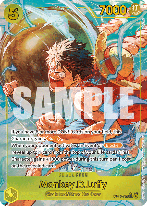 Monkey.D.Luffy (Alternate Art) - OP15-119 - ADVENTURE ON KAMI'S ISLAND
